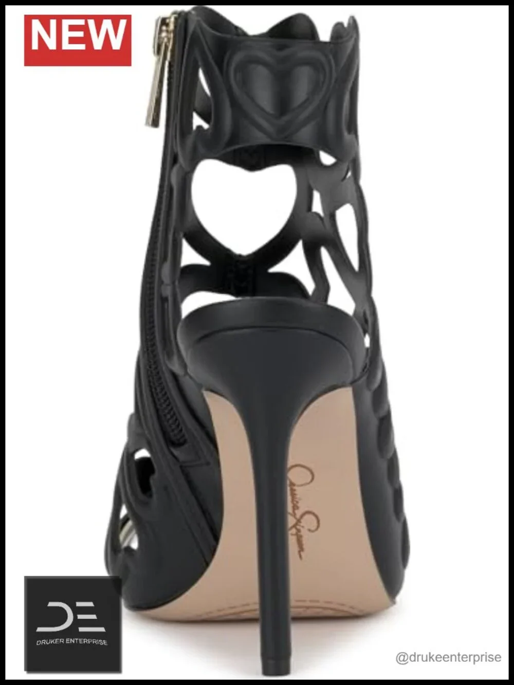 Stiletto Heel Sandals Open Toe Ankle Strap Faux Leather Women's Heels